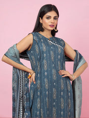 edenrobe Allure Lawn Unstitched Printed 3Pc Suit EWU23A1-26160