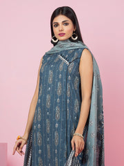 edenrobe Allure Lawn Unstitched Printed 3Pc Suit EWU23A1-26160