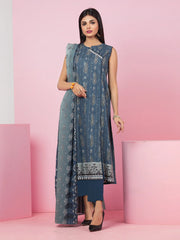 edenrobe Allure Lawn Unstitched Printed 3Pc Suit EWU23A1-26160