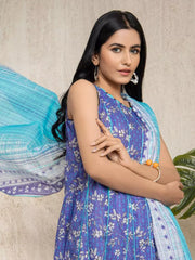 edenrobe Allure Lawn Unstitched Printed 3Pc Suit EWU23A1-26163