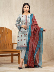 edenrobe Allure Lawn Unstitched Printed 3Pc Suit EWU23A1-26169