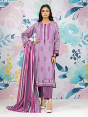 edenrobe Allure Lawn Unstitched Printed 3 Piece Suit EWU23A1-26172