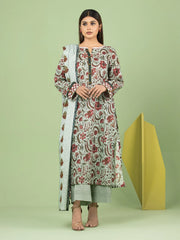 edenrobe Allure Lawn Unstitched Printed 3Pc Suit EWU23A1-26185