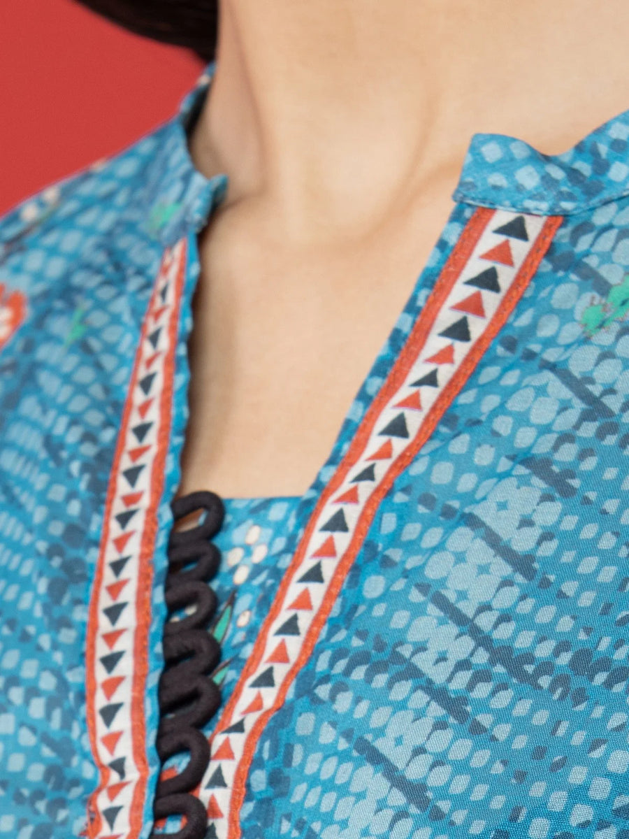 edenrobe Allure Lawn Unstitched Printed 3Pc Suit EWU23A1-26191