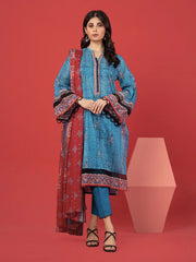 edenrobe Allure Lawn Unstitched Printed 3Pc Suit EWU23A1-26191