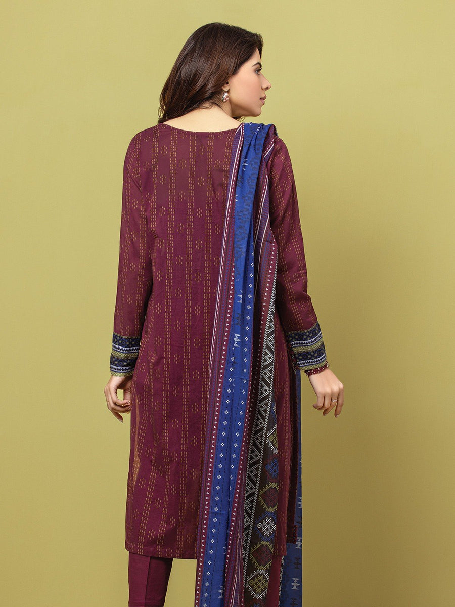 edenrobe Allure Lawn Unstitched Printed 3Pc Suit EWU23A1-26225