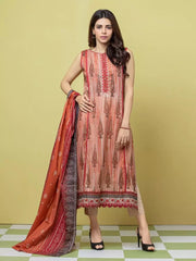 edenrobe Allure Lawn Unstitched Printed 3Pc Suit EWU23A1-26227