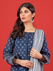 edenrobe Allure Lawn Unstitched Printed 3Pc Suit EWU23A1-26230