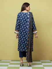 edenrobe Allure Lawn Unstitched Printed 3 Piece Suit EWU23A1-26239