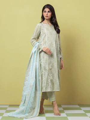 edenrobe Allure Lawn Unstitched Printed 3 Piece Suit EWU23A1-26241