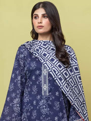 edenrobe Allure Lawn Unstitched Printed 3 Piece Suit EWU23A1-26244