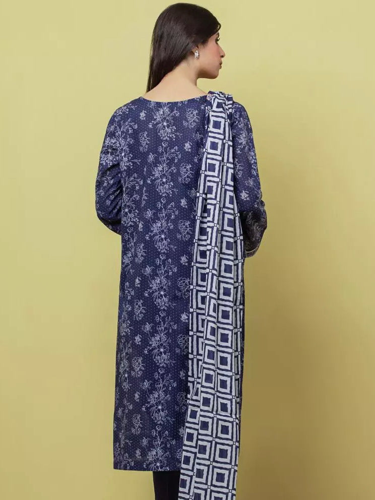edenrobe Allure Lawn Unstitched Printed 3 Piece Suit EWU23A1-26244