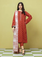 edenrobe Allure Lawn Unstitched Printed 3Pc Suit EWU23A1-26252