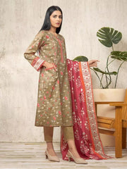 edenrobe Allure Lawn Unstitched Printed 3Pc Suit EWU23A1-26318