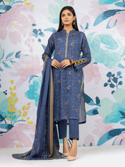 edenrobe Allure Lawn Unstitched Printed 3Pc Suit EWU23A1-26325