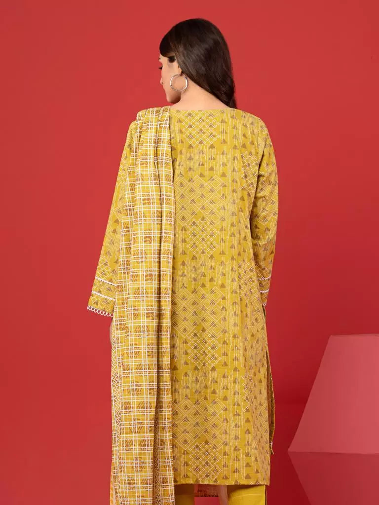 edenrobe Allure Lawn Unstitched Printed 3 Piece Suit EWU23A1-26335