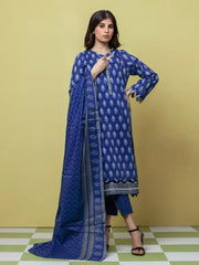 edenrobe Allure Lawn Unstitched Printed 3 Piece Suit EWU23A1-26343