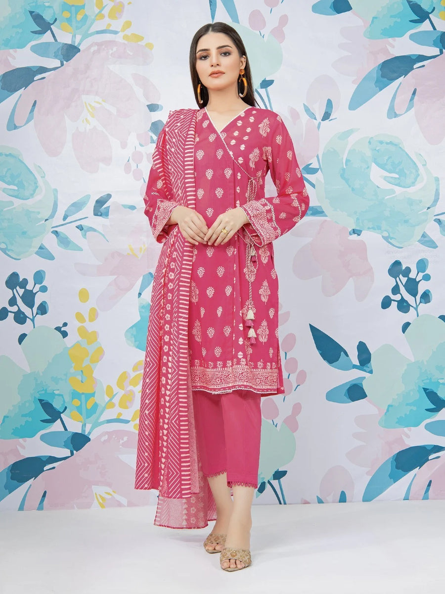 edenrobe Allure Lawn Unstitched Printed 3Pc Suit EWU23A1-26350