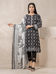 edenrobe Allure Lawn Unstitched Printed 3Pc Suit EWU23A1-26351