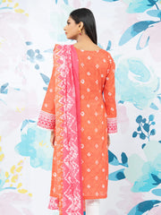 edenrobe Allure Lawn Unstitched Printed 3Pc Suit EWU23A1-26360