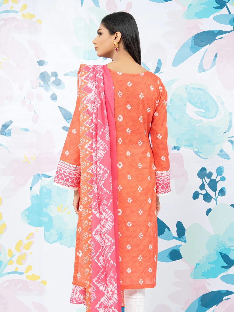 edenrobe Allure Lawn Unstitched Printed 3Pc Suit EWU23A1-26360