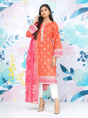 edenrobe Allure Lawn Unstitched Printed 3Pc Suit EWU23A1-26360