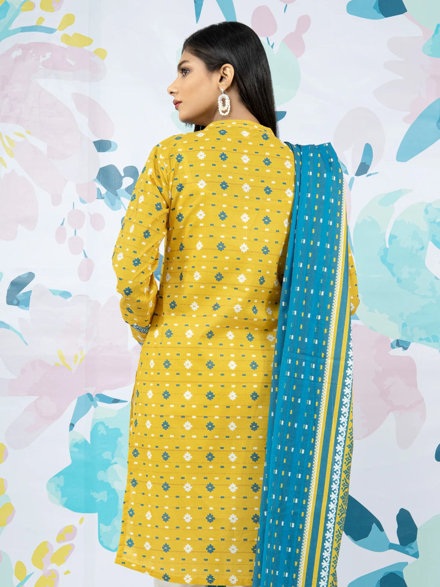 edenrobe Allure Lawn Unstitched Printed 3Pc Suit EWU23A1-26361