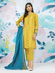 edenrobe Allure Lawn Unstitched Printed 3Pc Suit EWU23A1-26361