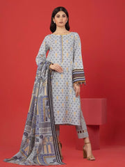 edenrobe Allure Lawn Unstitched Printed 3Pc Suit EWU23A1-26372