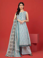 edenrobe Allure Lawn Unstitched Printed 3Pc Suit EWU23A1-26380