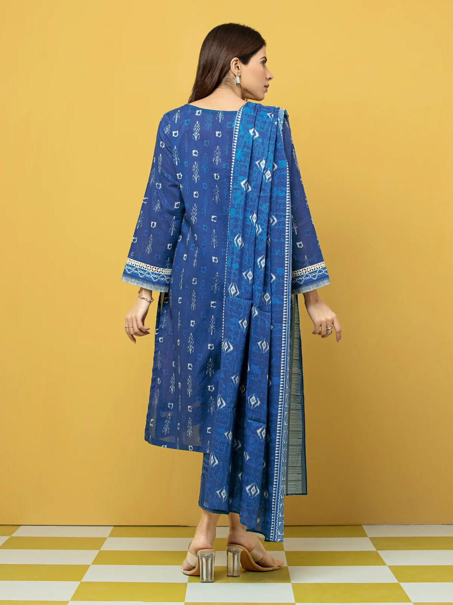 edenrobe Allure Lawn Unstitched Printed 3Pc Suit EWU23A1-26381