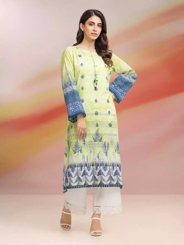 edenrobe Allure Lawn Unstitched Printed 1 Piece Suit EWU23A1-28000S