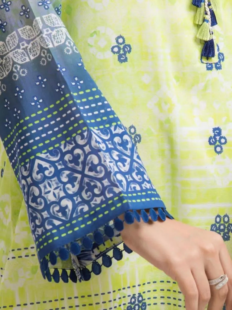edenrobe Allure Lawn Unstitched Printed 1 Piece Suit EWU23A1-28000S