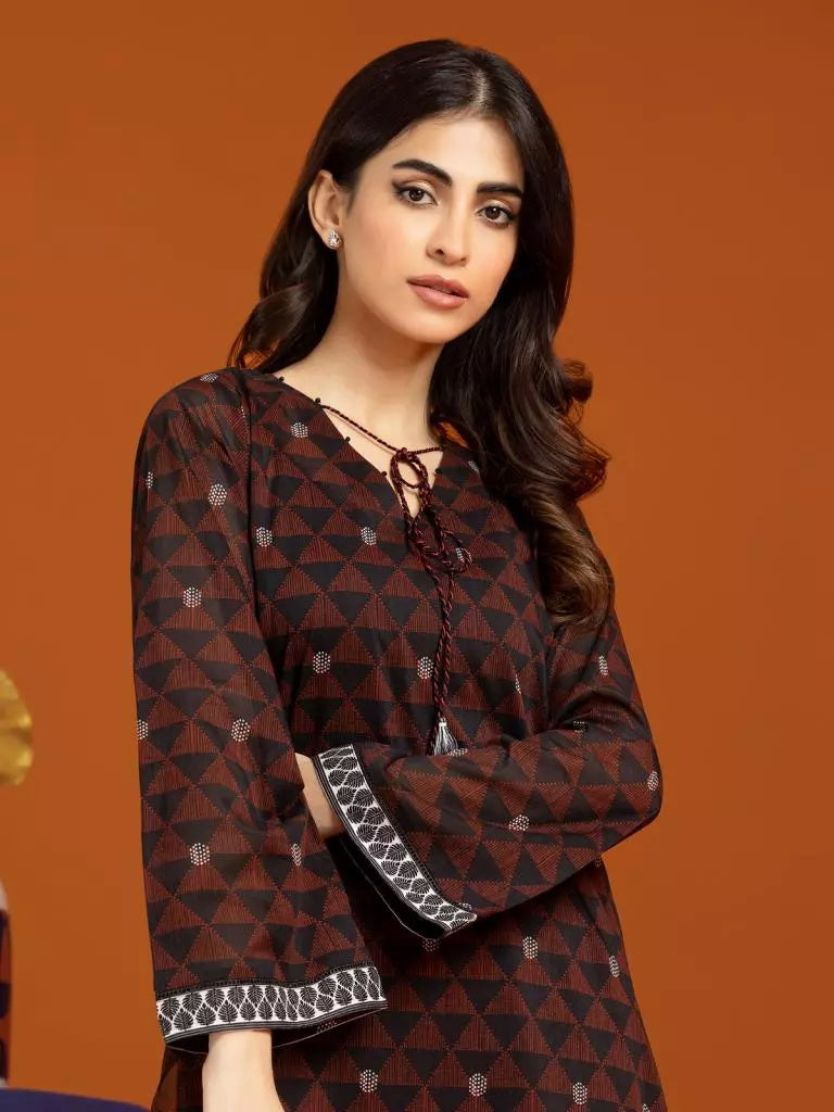 edenrobe Allure Printed Khaddar Unstitched 2Pc Suit EWU23A3-26396ST