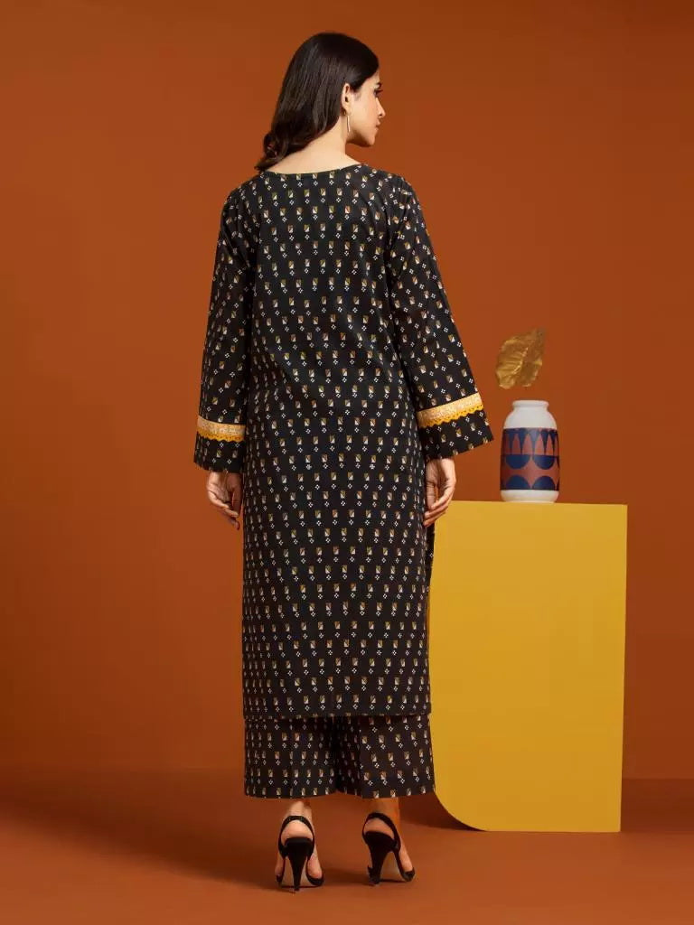 edenrobe Allure Printed Khaddar Unstitched 2Pc Suit EWU23A3-26400ST