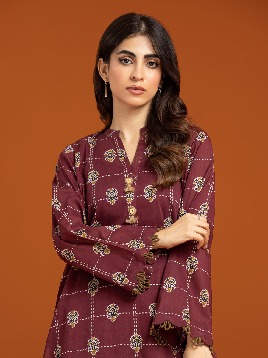 edenrobe Allure Printed Khaddar Unstitched 2Pc Suit EWU23A3-26415ST