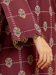 edenrobe Allure Printed Khaddar Unstitched 2Pc Suit EWU23A3-26415ST