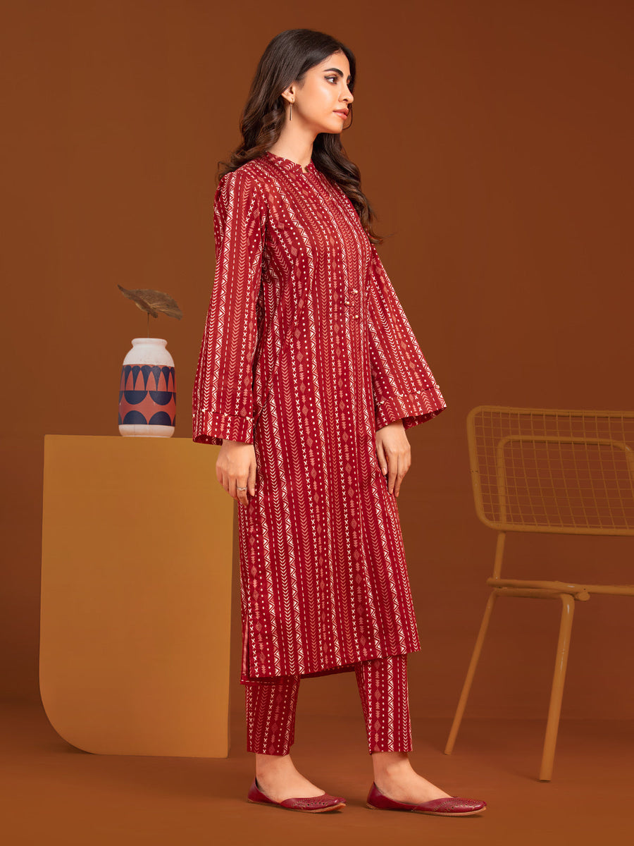 edenrobe Allure Printed Khaddar Unstitched 2Pc Suit EWU23A3-26417ST