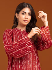 edenrobe Allure Printed Khaddar Unstitched 2Pc Suit EWU23A3-26417ST