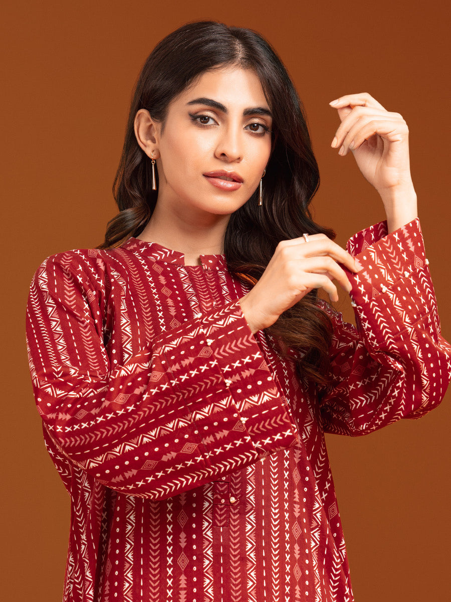 edenrobe Allure Printed Khaddar Unstitched 2Pc Suit EWU23A3-26417ST