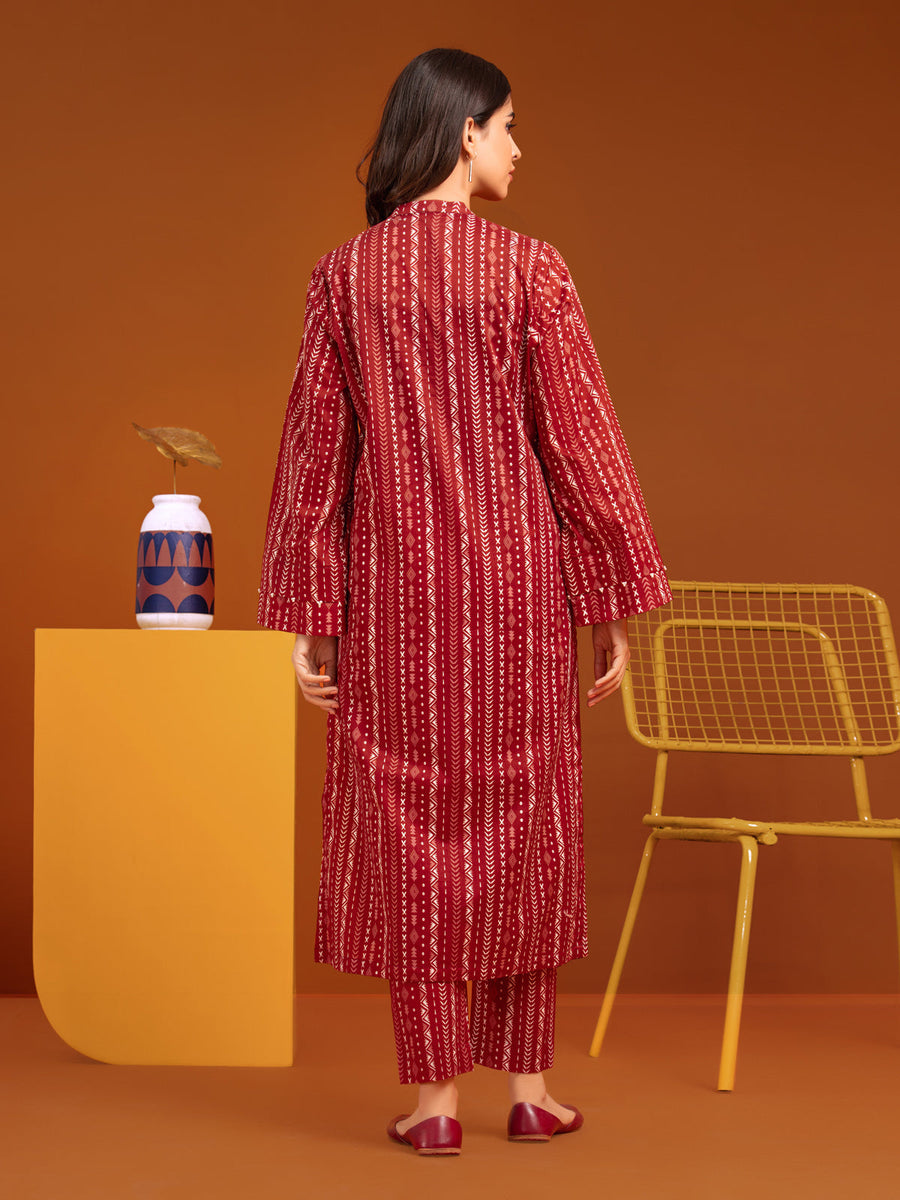 edenrobe Allure Printed Khaddar Unstitched 2Pc Suit EWU23A3-26417ST