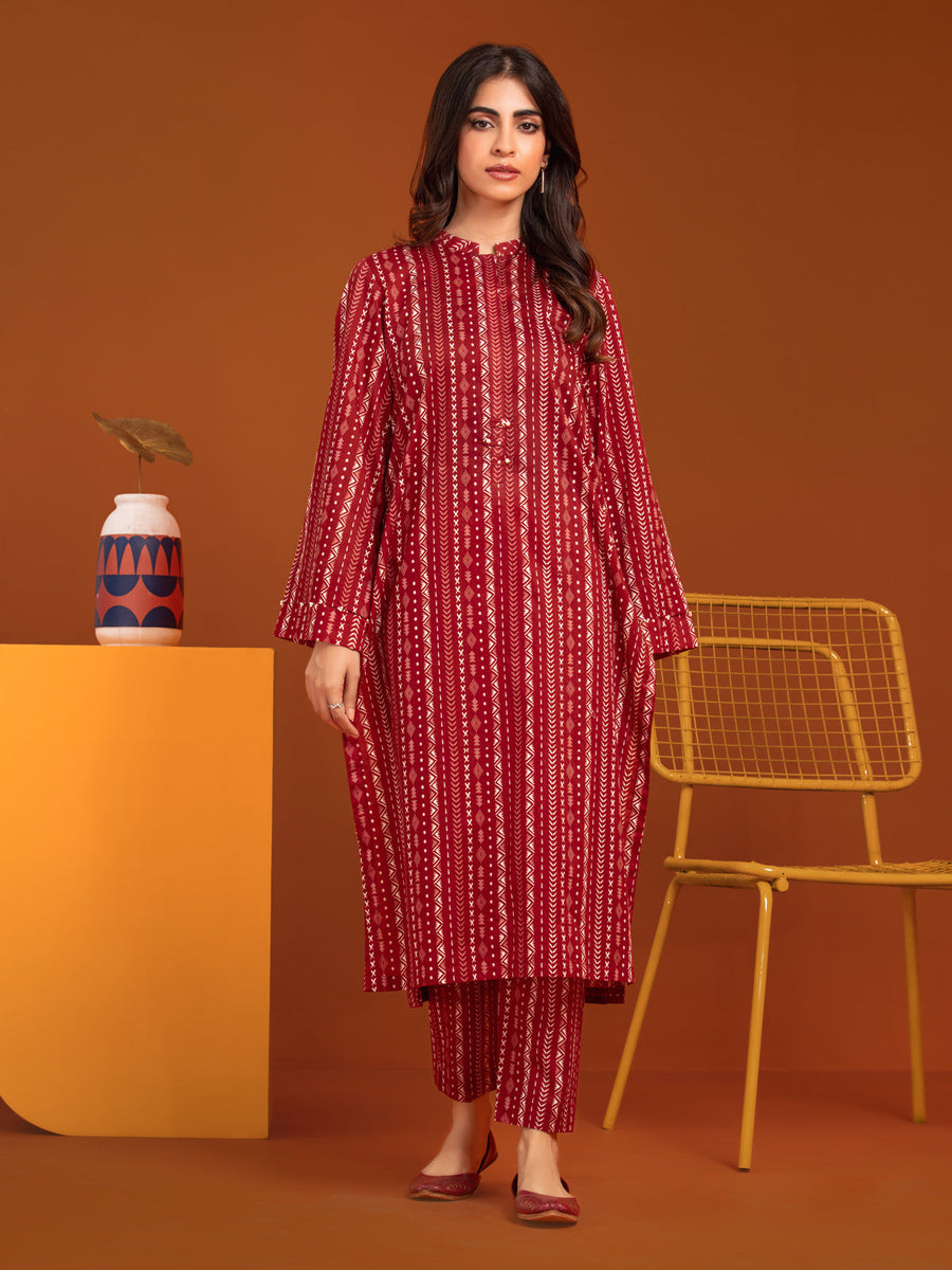 edenrobe Allure Printed Khaddar Unstitched 2Pc Suit EWU23A3-26417ST