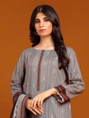 edenrobe Allure Printed Khaddar Unstitched 3Pc Suit EWU23A3-27003-3P