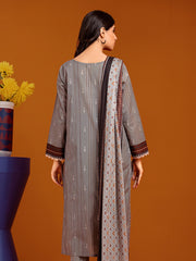 edenrobe Allure Printed Khaddar Unstitched 3Pc Suit EWU23A3-27003-3P