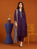 edenrobe Allure Printed Khaddar Unstitched 3Pc Suit EWU23A3-27017-3P