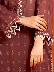edenrobe Allure Printed Khaddar Unstitched 3Pc Suit EWU23A3-27054-3P