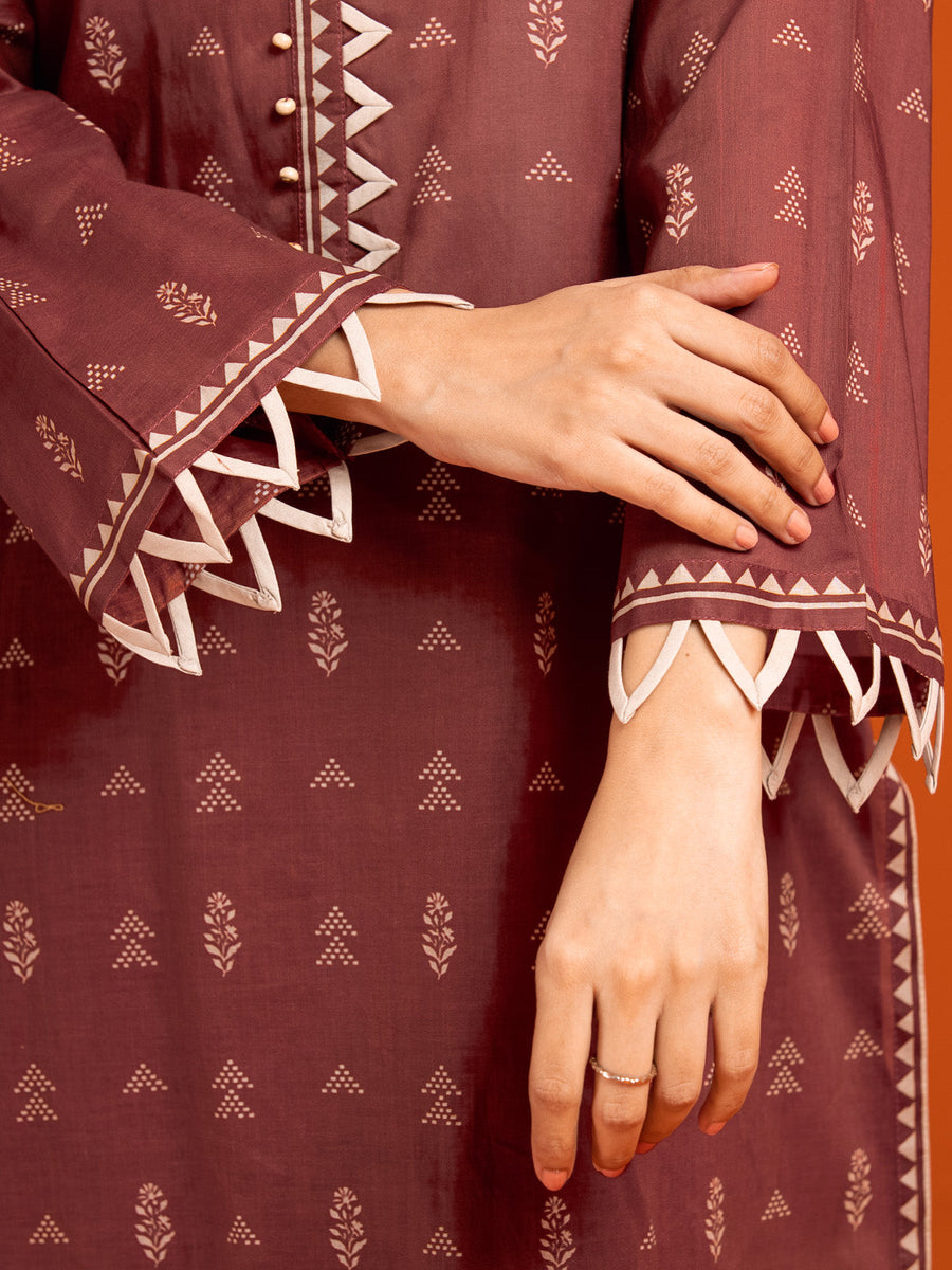 edenrobe Allure Printed Khaddar Unstitched 3Pc Suit EWU23A3-27054-3P