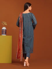 edenrobe Allure Printed Khaddar Unstitched 3Pc Suit EWU23A3-27064-3P