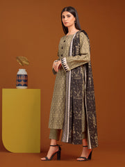 edenrobe Allure Printed Khaddar Unstitched 3Pc Suit EWU23A3-27067-3P