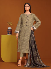 edenrobe Allure Printed Khaddar Unstitched 3Pc Suit EWU23A3-27067-3P